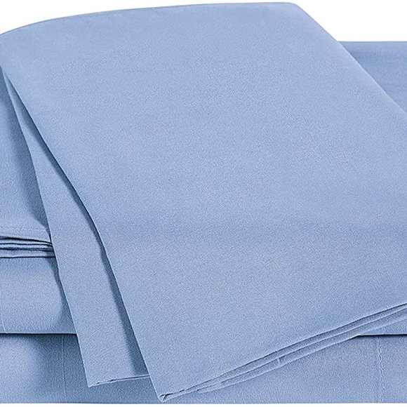 *SALE* Well Being 300-Thread-Count Oxywash 4-Piece Set, Cal King, Blue 5827 - Picture 4 of 5